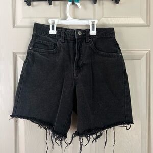 Cotton On Black High-Rise Distressed Denim Shorts – Size 2 (US)